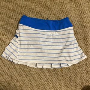 Lululemon Blue Striped Tennis Skirt